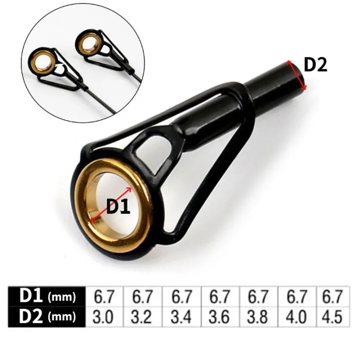 Black Fishing Rod Guides Rings Rod Building Eye Fishing Guide Eye Line ...