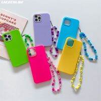 {L electronic shell} เรืองแสงสี Star ลูกปัดสำหรับ iPhone 12 13 11 Pro Max XR XS X 7 8 Plus SE 2020 Mini Bright ซิลิโคน Coque Lanyard