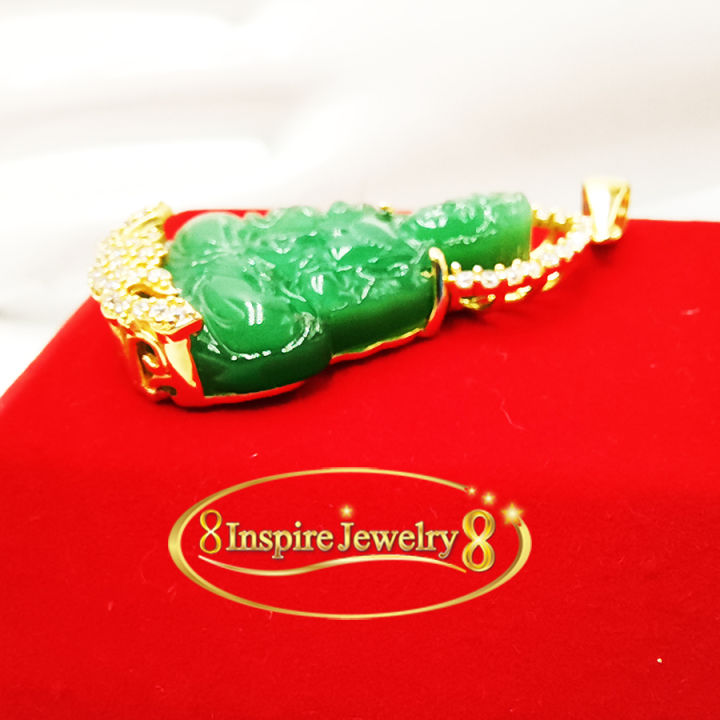 inspire-jewelry-จี้พลอยล้อมเพชร-ไซด์-7x5cm-งานฝังแบบร้านพลอย-ร้านเพชร-งานจิวเวลลี่-สวยงาม-ปราณีต-พร้อมกล่องกำมะหยี่สวยหรู