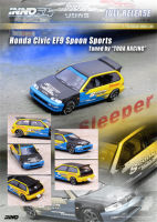 อินโน1:64ฮอนด้าซีวิค (EF9) ติดตามโดยรถโมเดล Diecast แข่งรถ TODA Japan