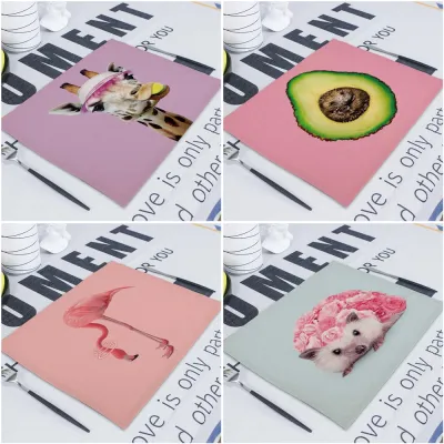 【CC】▽☋✥  Cartoon Drink Coaster Table Napkins Placemat Dining Cup Placemats Individual