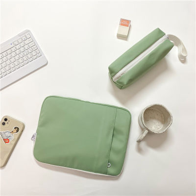กระเป๋าแล็ปท็อปแบบพกพาซับในแบนสีทึบทันสมัยและเคสโทรศัพท์กันกระแทกเรียบง่ายกระเป๋าเก็บของมีซิป