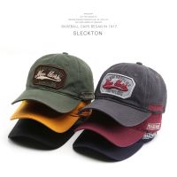 [Hat vendor]SLECKTON หมวกเบสบอลผ้าฝ้ายหมวกปักลายตัวอักษรหมวกลำลองฤดูHat vendorหมวกกันแดดปรับได้หมวกแฟชั่น