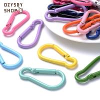 DZYSGY อุปกรณ์กลางแจ้งที่มีสีสันทำเครื่องประดับ45x2โลหะ4Mm ห่วงนิรภัยสำหรับปีนเขาคลิปพวงกุญแจแหวนคาราบิเนอร์ขอเกี่ยวห่วงคล้องคาราบิเนอร์รูปตัว D