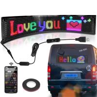 5V USB Bluetooth APP RGB LED Pixels Matrix Panel Flexible Screen Car Advertising LED Sign DIY Scrolling Text Animation Graffiti