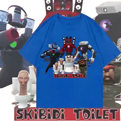 เสื้อเลือกตั้ง Skibidi เสื้อยืดผ้าฝ้าย ระบายอากาศ พิมพ์ลายเกม toilet monitorS-5XL