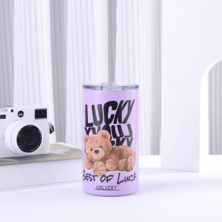 tumbler-bear-stainless-steel-แก้วน้ำเก็บอุหภูมิลายหมี-ซื้อ-1-แถม-1-ราคา189