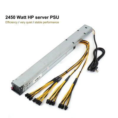 OH High Efficiency 2450 Watt Power Supply Server PSU With Ready-to-Use Wiring For Antminer Mining Miner Machine