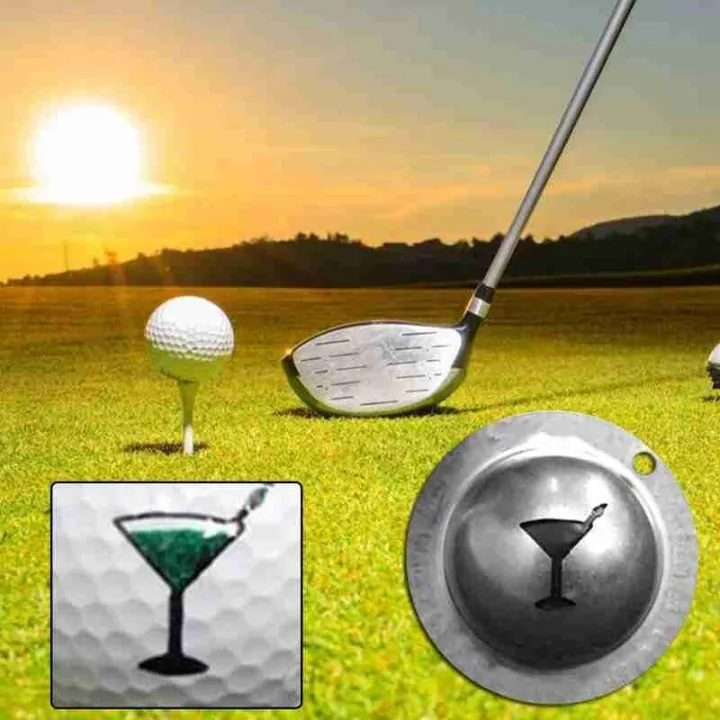 Stainless Steel Cup Golf Ball Marker Stencil Personalized Golf Balls