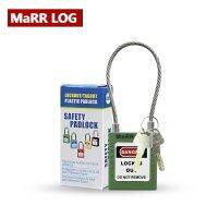 แม่กุญแจนิรภัย ก้านสลิงลวด สีเขียว Stainless Steel Shackle, Safety Padlock (BD-G44) MaRR LOG