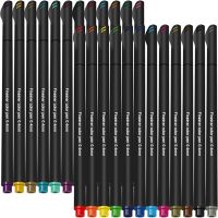 24 Color Set 0.4mm Micro Tip Fineliner Pen Drawing Painting Sketch Markers Set Fine Line Art Marker Office School Stationery