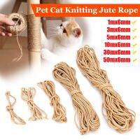 【YD】 1-50M Jute Rope Twine Roll Hemp 6/8/10mm Twisted Cord String Scratching Protector