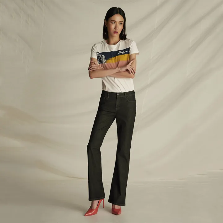 mc-jeans-กางเกงยีนส์ผู้หญิง-กางเกงยีนส์-mc-lady-ทรงบูทคัท-สีดำ-ทรงสวย-กระชับ-ขาม้า-เอวกลาง-lah2002