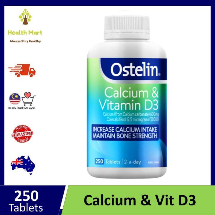 OSTELIN Calcium & Vitamin D3 (250 Tablets) Lazada