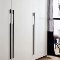 ❧◙♝ Handles Drawer Cabinet Furniture Kitchen Handles for Wardrobe Doors and Windows Black 1000mm Super Long Hardware