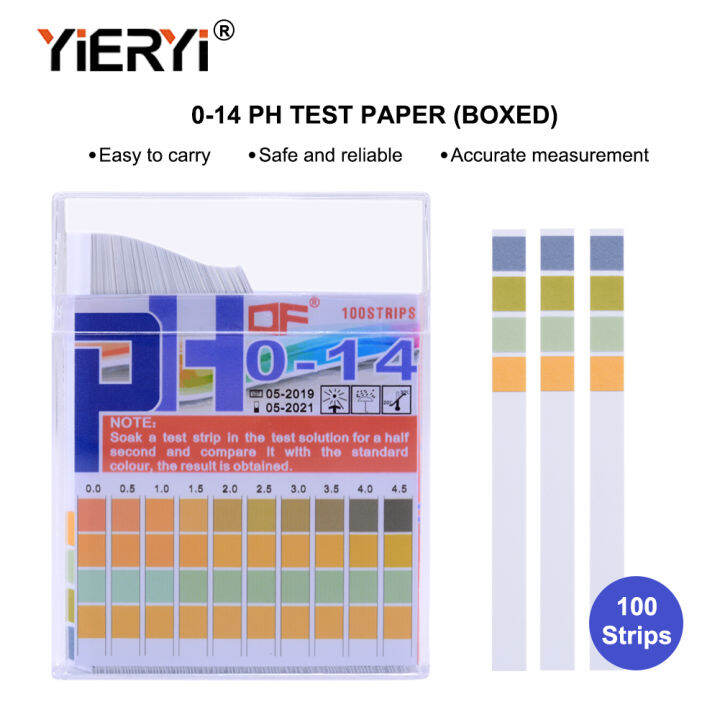 yieryi 100 pcs PH Strips Test Indicator Test Paper Premium Litmus Tester Paper Ideal for Test pH