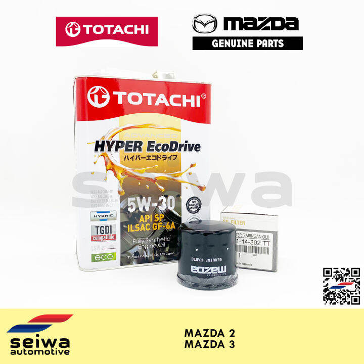 Mazda 2 Change Oil Package Mazda 3 Change Oil Package Totachi 5W30
