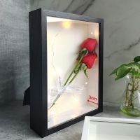 ☊✎♧ Shadow Box Frames Bouquet Display Flower Case Depth 3cm Wooden Photo Frame For Displaying Three-Dimensional Gift