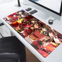 Konosuba Megumin Mousepad พีซีเกมแล็ปท็อปยางแผ่นอุปกรณ์เสริมคอมพิวเตอร์อะนิเมะเมาส์ไร้สายเกมข้อมือแผ่นรองโต๊ะ