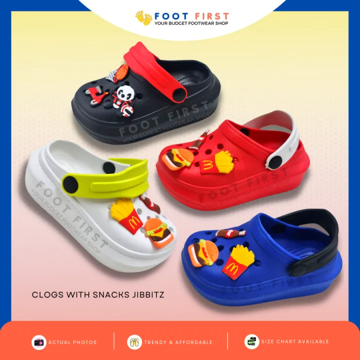 **FOOT FIRST 2435** CLOGS WITH SNACK JIBBITZ SANDALS FOR KIDS (Kindly