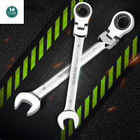 Movable plate mirror face open ring ratchet wrench double end quick shaking head dual purpose wrench