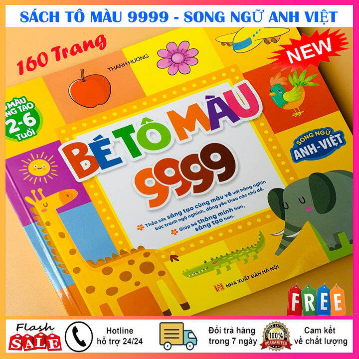 Vở Tô Màu Cho Bé Theo Chủ Đề (160 Trang), Vở Bé Tô Màu 9999 Song