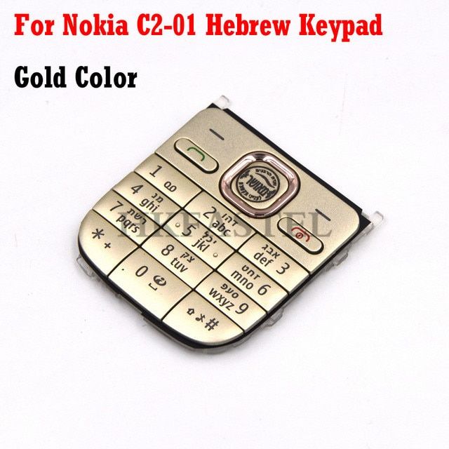 สำหรับ-nokia-c2-01โทรศัพท์มือถืออังกฤษรัสเซียแป้นพิมพ์อาหรับฮีบรูสำหรับ-c2-c2-01อะไหล่ฝาครอบตัวเครื่อง