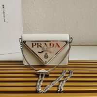 Prada Brushed leather shoulder bag