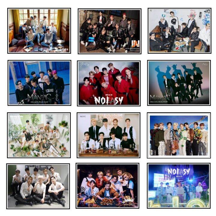 Stray Kids โปสเตอร์เด็กเกาหลีวง Kpop ตกแต่งผนังโปสเตอร์ประดับห้องแฟน
