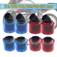 2x 32/35/38/42/48 50mm Bend Elbow/Stright Motorcycle Motorbike Air Filter Cleaner Fits 50cc 250cc ATV Pit Dirt Bike Splash Proof