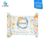 Khăn giấy ướt vùng kín Femfresh Intimate Skin Care Daily Wipes - 25 miếng