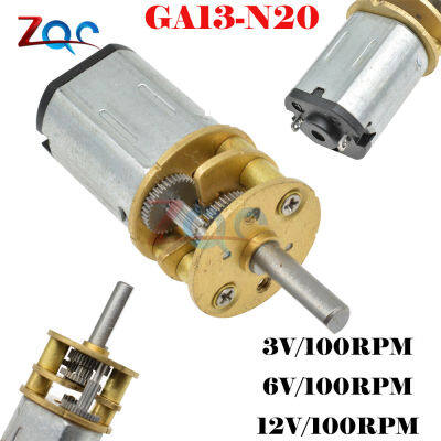 【Worth-Buy】 Ga13-n20เกียร์ Dc มอเตอร์โลหะขนาดเล็ก3V 6V 12V 100รอบต่อนาทีพร้อมเกียร์มอเตอร์ลดความเร็วความเร็วต่ำสำหรับพัดลมรถงานอดิเรกรถของเล่น