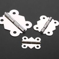 ℗□ 4/10pcs Butterfly Hinges w/screws Silver 25mm-40mm 4 Holes Furniture Chest Wood Jewelry Box Wine Gift Case Retro Decor Alloy