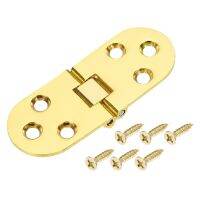 Uxcell 3.15x1.18inch Flip Hinges 180 Degree for Sewing Machine Folding Table with Screws Zinc Alloy Gold Tone 6 Pcs Door Hardware Locks