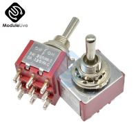 MTS-303 6mm Toggle Switch Single Pole Double Throw SPDT ON-ON 120VAC 6A 1/4 Inch Mounting 13*16.8MM  (MTS303)  3Positions 9Pins Electrical Circuitry