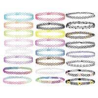 【DT】hot！ Colors Choker Necklace Set Stretch Elastic Jewelry Pack