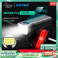 （ใหม่）อัพเกรด810000MAh ไฟพร้อมไฟแสดงสถานะแบตเตอรี่ไฟฉาย Type C แบบชาร์จไฟได้ไฟหน้า