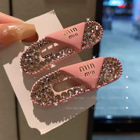 WHC เครื่องประดับหรูหรา Rhinestone Letter ด้านข้าง Bangs คลิปคลิปผมสำหรับคลิปผมผู้หญิงคุณภาพสูง Original Design อุปกรณ์เสริมผม