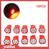 yidibai ไฟจอดรถ T10 LED W5W 10ชิ้น,หลอดไฟทรงลิ่มไฟแสดงสถานะแผงหน้าปัดรถยนต์ DC