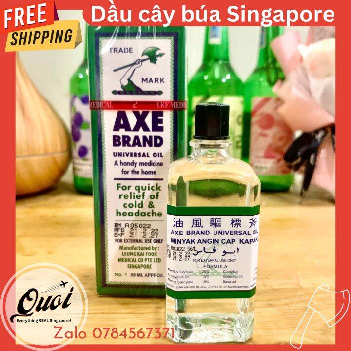 Singapore Dầu gió trắng Dầu cây búa Axe Brand Oil đủ size hàng