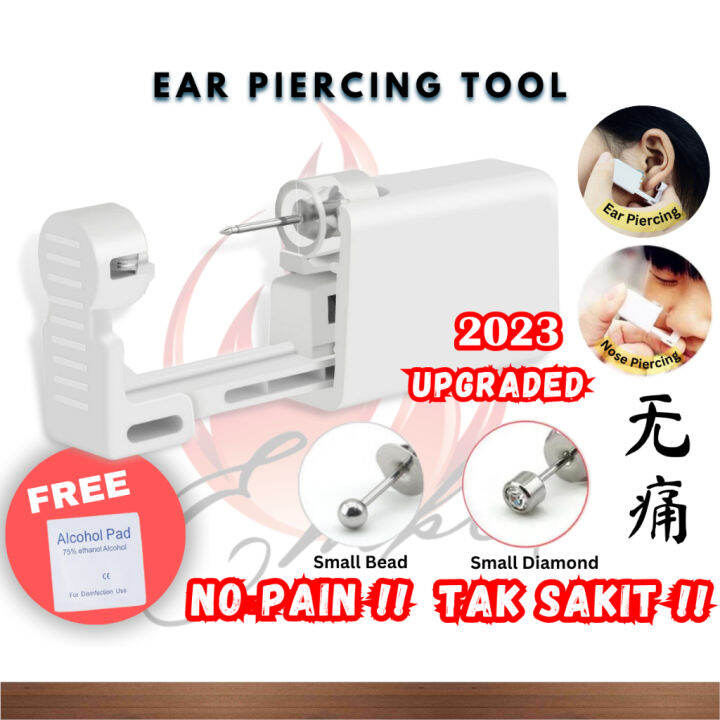 Disposable Ear Piercing Piercer No Pain Safe Sterile (FREE Alcohol Pad