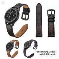 2023สายหนังสำหรับ Samsung Galaxy Watch 4/5/5 Pro 45Mm 40Mm 44 Mm สายรัดข้อมือระบายอากาศได้สำหรับ Samsung Galaxy Watch 4คลาสสิก42-46Mm