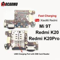 Aocarmo เหมาะสำหรับ Xiaomi Mi 9T /Redmi K20 Pro แจ็คชาร์จพอร์ตชาร์จ USB แผงวงจรตัวอ่านพร้อมกับซิมการ์ด