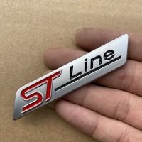 สติกเกอร์ติด3d สติ๊กเกอร์แต่งรถตราสัญลักษณ์รถ Stline St Line โลหะโครเมี่ยมด้านสีดำ1x สำหรับ Ford Focus St Mondeo