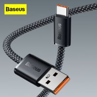 Baseus Typec Android Phone Data Cable 6A Super Fast Charge 100w66W for Huawei Xiaomi Extended Woven Durable Charging Black Cable