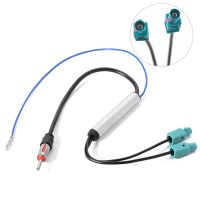 ❁ Car Radio Antenna Audio Signal Amplifier Booster Cable Dual Fakra Aerial Adaptor