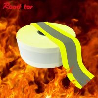 10CMX3M/25M 100% Cotton Reflective Flame Retardant Fabric Sewing on Fireproof Safety Clothing Warning Tape Firefighter Clothes Safety Cones Tape