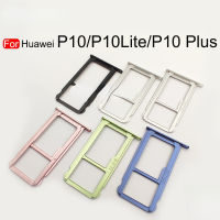 สำหรับ Huawei P10 Plus ซิมการ์ดถาดใส่ซิมที่ใส่ไมโคร SD ชิ้นส่วนอะไหล่สำหรับ Huawei P10 Lite