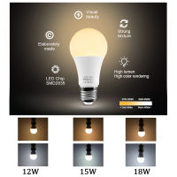 6ชิ้น LED หลอดไฟโคมไฟ E27 220โวลต์18วัตต์15วัตต์12วัตต์ LED ปอตไลท์ในร่มห้องครัวห้องนอนห้องนั่งเล่นห้องรับประทานอาหารโคมไฟจุดโคมไฟ