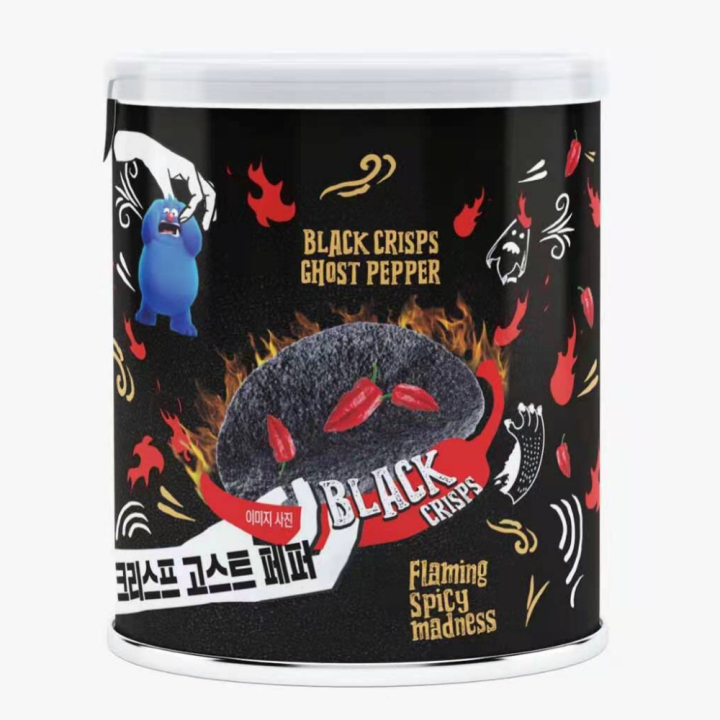 มันฝรั่งทอดกรอบ เผ็ดที่สุดในโลก Ghost Pepper Black Chips